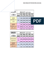 Break Duty Schedule