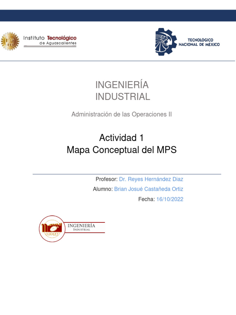 Mapa Conceptual del MPS en Producción | PDF