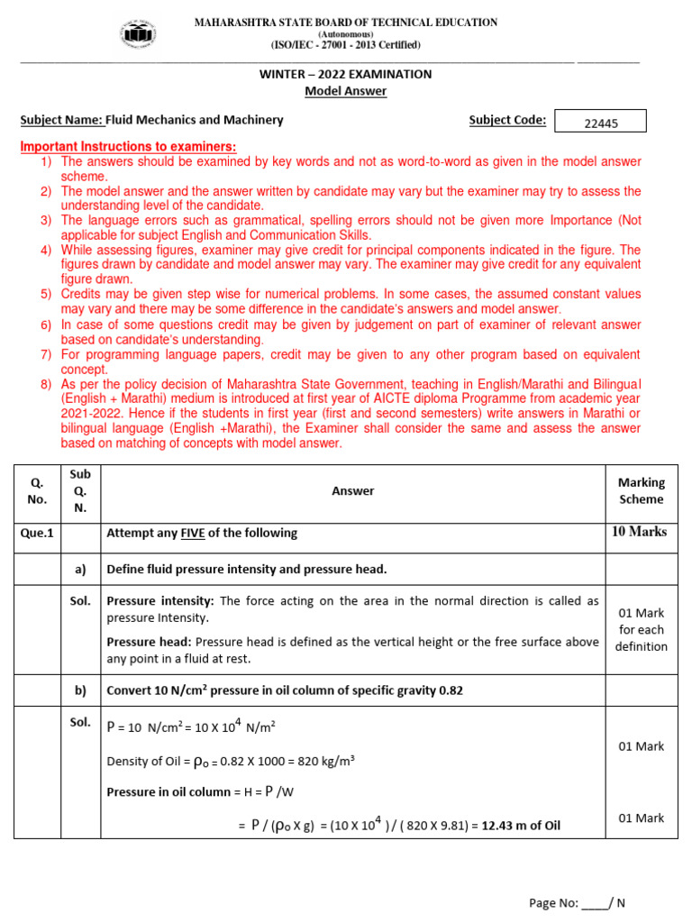 22445 2022 Winter Model Answer Paper[Msbte Study Resources] | PDF