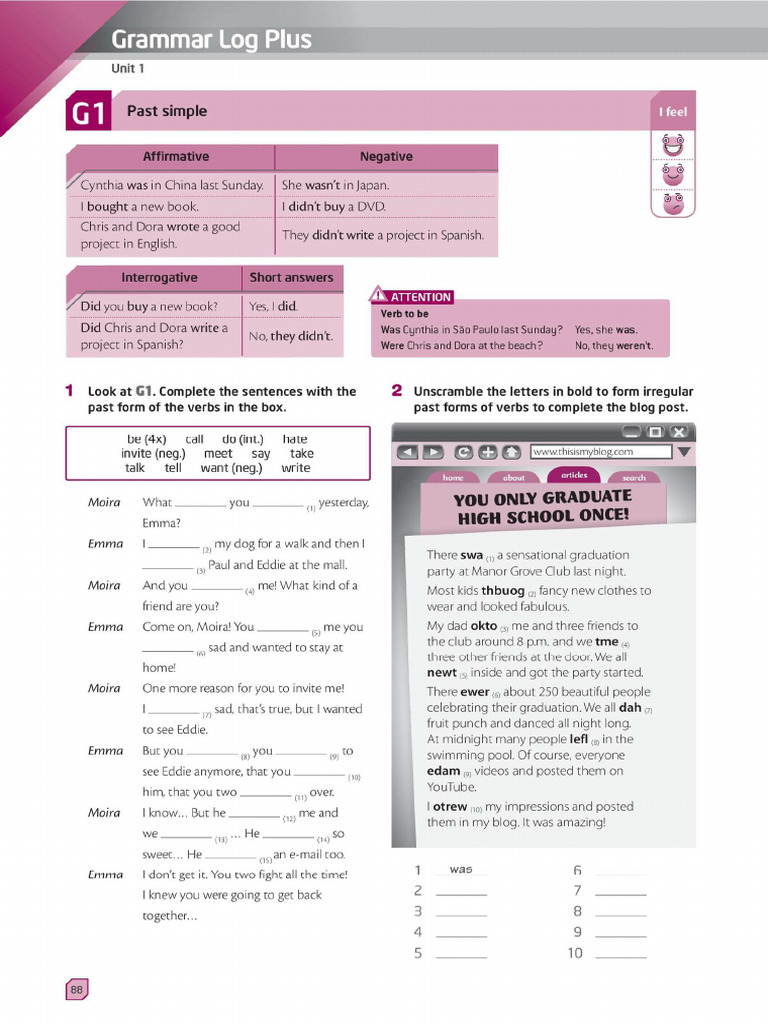 03 Student Grammar Log Plus and Workbook | PDF