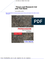 Full Download Persuasion Theory and Research 3rd Edition Okeefe Test Bank