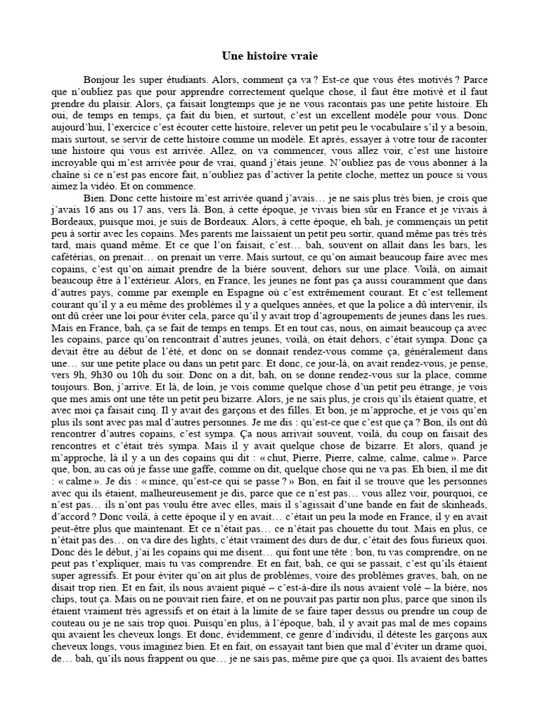 Une histoire vraie PDF
