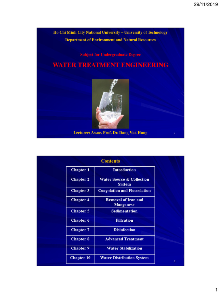 Water Treatment Engineering 2020 PDF