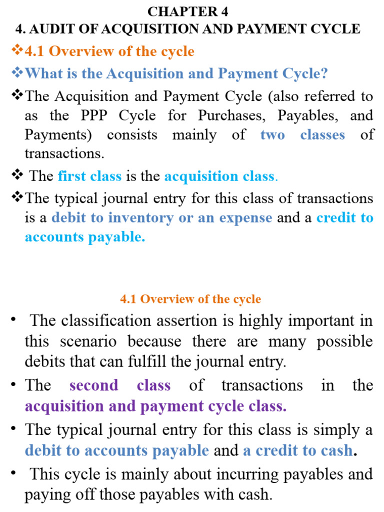 Audit of Acquisition and Payment Cycle | PDF | Finance & Money Management