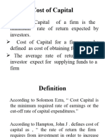 Cost of Capital