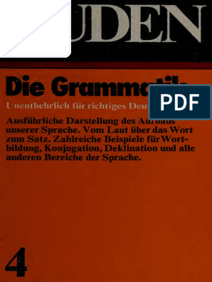 Duden Band 4 Grammatik Der Deutschen Gegenwartssprache (Paul Grebe