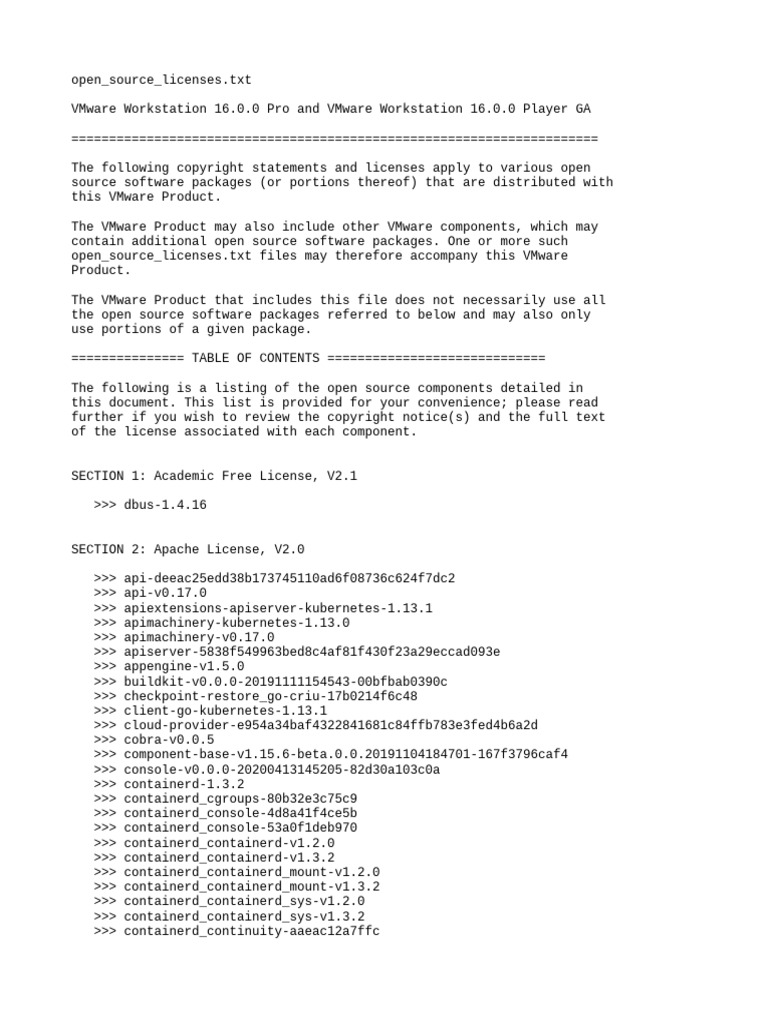 Open Source Licenses PDF
