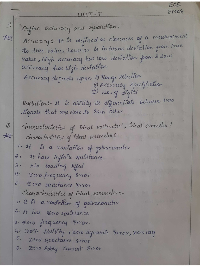 EMCG Unit-1,2,3,4,5 Short Answers | PDF