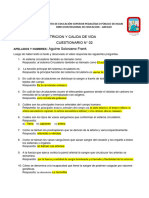 Cuestionario de Nutricion y Calidad de Vida Frank