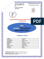 Ototoxicite Medicamenteuse: Licence Professionnelle en Sciences Infirmieres Et Obstetricales