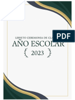 Libreto Ceremonia de Clausura Del Año Escolar 2023