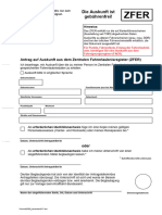 ZFER Fahererlaubnisregister Form