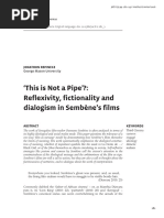 This Is Not A Pipe: Reflexivity, Fictionality, and Dialogism in Sembene's Films - Jonathon Repinecz