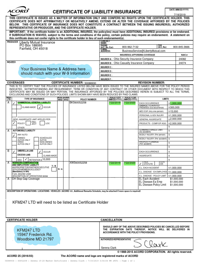 COI Sample | PDF