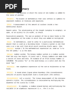 Math Dictionary For EASA Module 1 Study