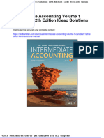 Full Download Intermediate Accounting Volume 1 Canadian 12th Edition Kieso Solutions Manual