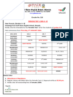 PERIODIC TEST - 2 (GR - 6 To 8) - Parents Circular No. 218