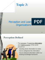 Topic 3 Perception and Learning in Organizations (Ms Teams Ver.)