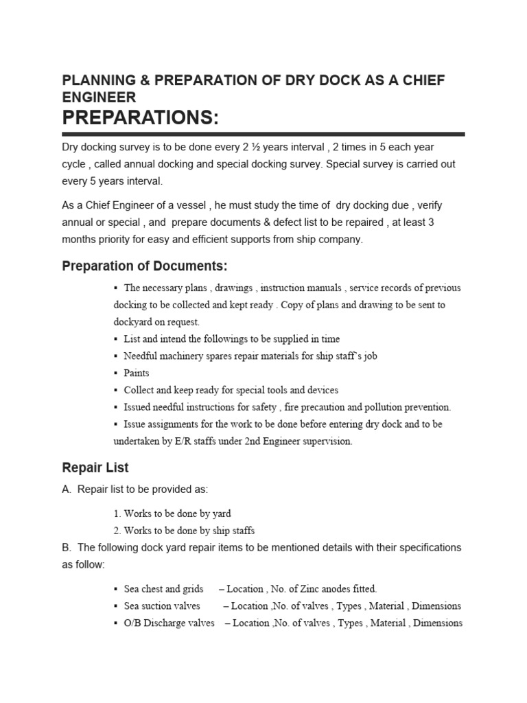Drydocking | PDF | Science & Mathematics | Technology & Engineering