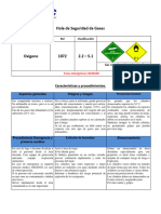 Hola de Seguridad de Gases (Oxigeno)