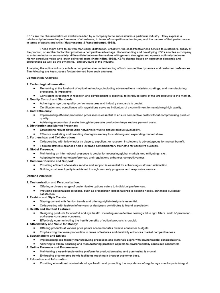 KSF Optics Industry PDF