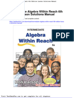 Full Download Intermediate Algebra Within Reach 6th Edition Larson Solutions Manual