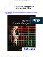 Full Download Intermediate Financial Management 12th Edition Brigham Test Bank