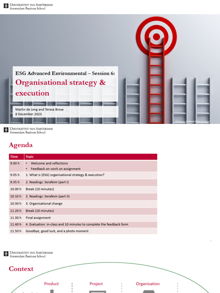Lecture Slides - Week 6 - Organisational Strategy & Execution | PDF ...