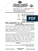 Esc. Civil Subsano Inadmisibilidad Decretada, Divorcio - Alfredo Infante