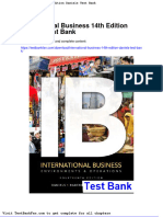 Full Download International Business 14th Edition Daniels Test Bank