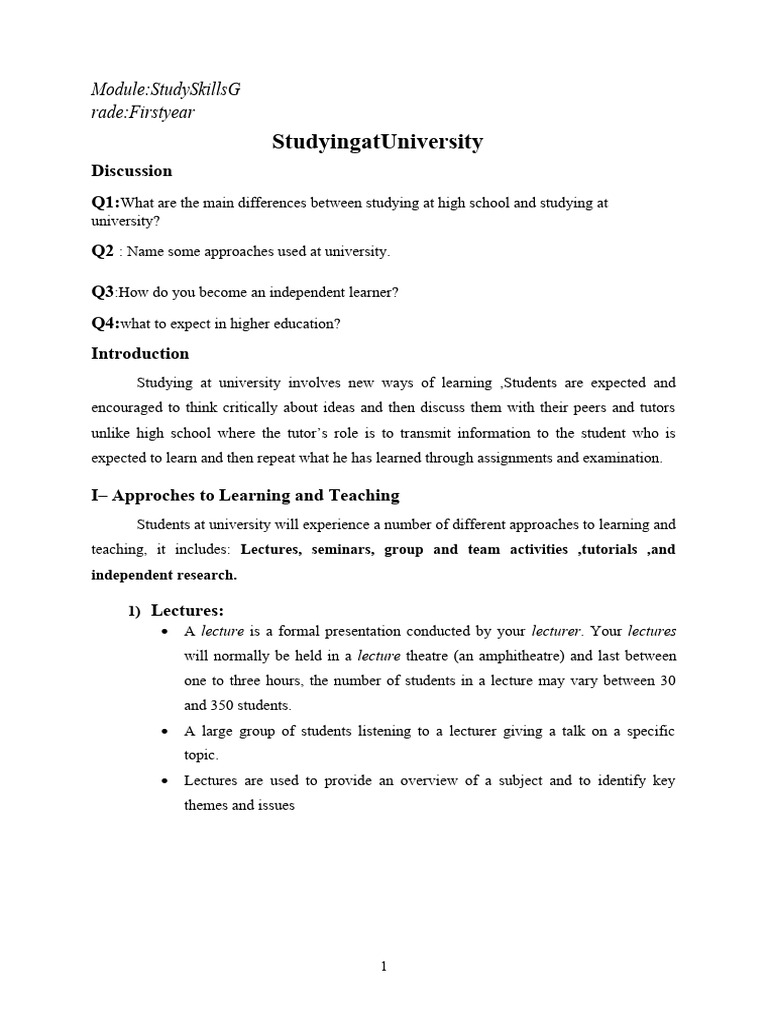 Lesson one pdf