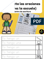 Back To School Writing Center Completan Las Oraciones