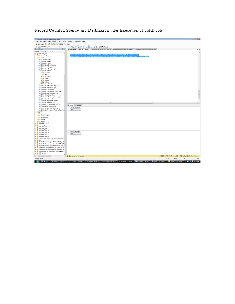Record Count in Source and Destination After Execution of Batch Job | PDF