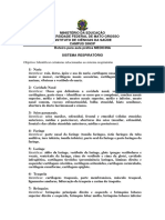 Roteiro de Estudo Sobre Sistema Respiratório