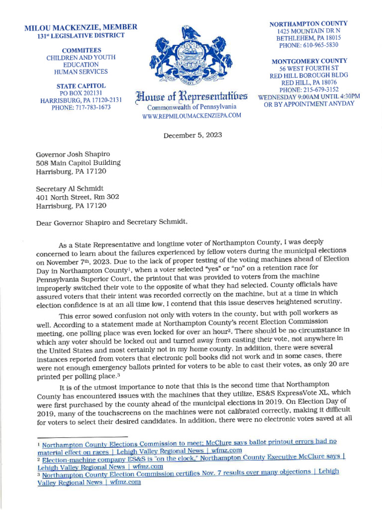 M. Mackenzie Letter To Shapiro-DOS | PDF