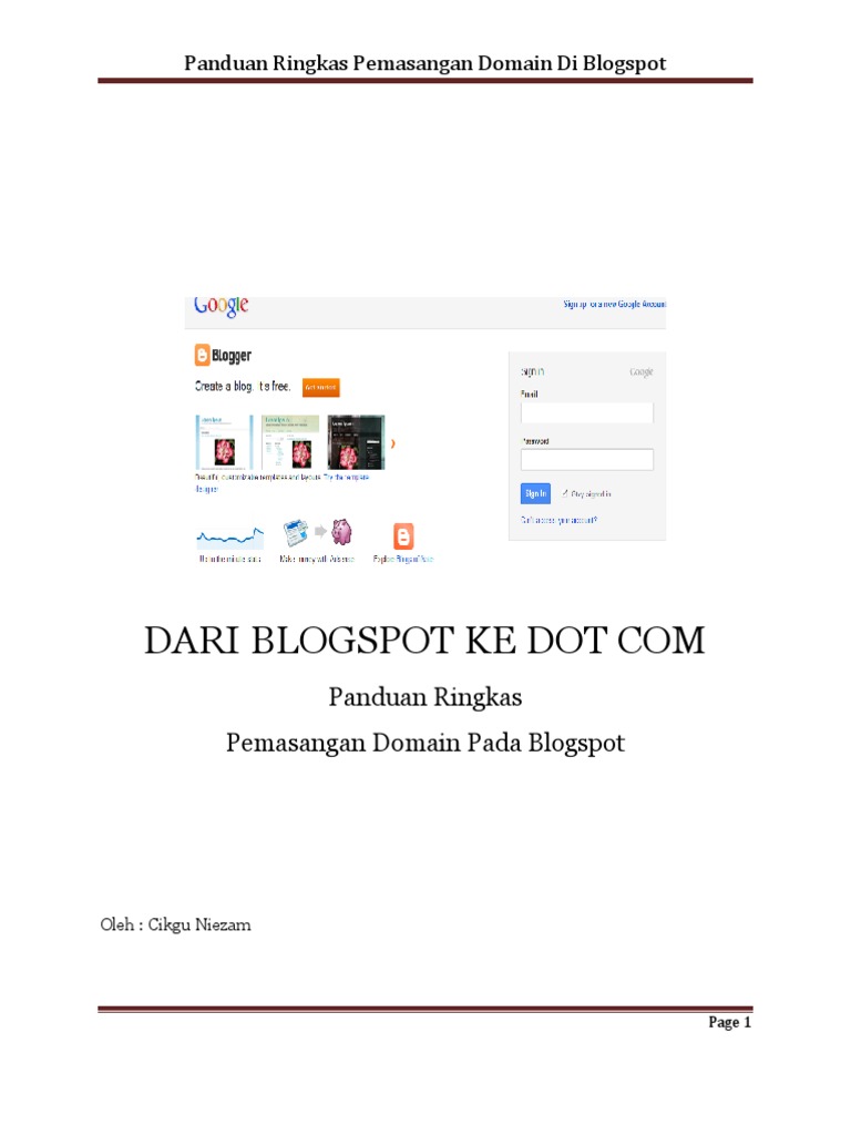Tukar Blogspot Ke Domain Pdf 