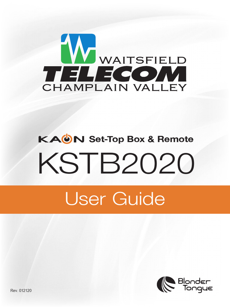 Kaon User Guide PDF Set Top Box Wi Fi