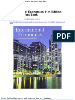 Full Download International Economics 11th Edition Salvatore Test Bank