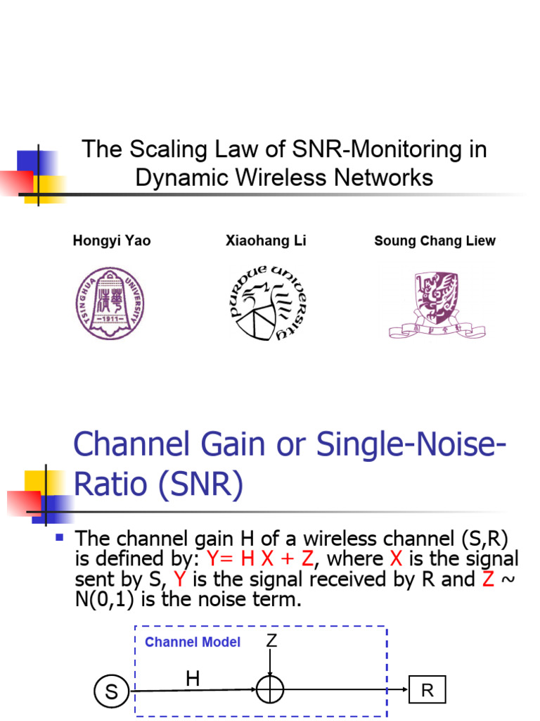 SNR Monitoring in Dynamic Networks | PDF | Matrix (Mathematics ...