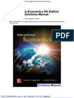 Full Download International Economics 9th Edition Appleyard Solutions Manual