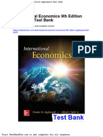 Full Download International Economics 9th Edition Appleyard Test Bank