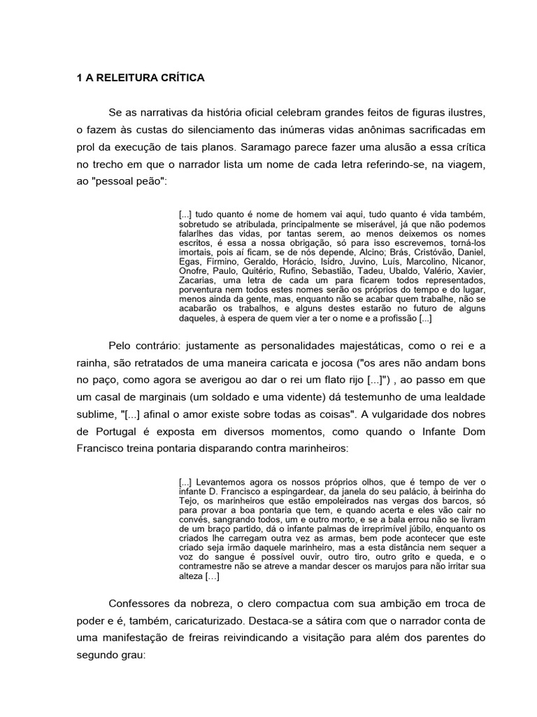 Revelles c an lise de memorial do convento pdf inquisi o