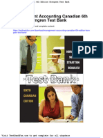 Full Download Management Accounting Canadian 6th Edition Horngren Test Bank
