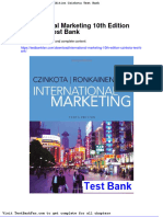 Full Download International Marketing 10th Edition Czinkota Test Bank