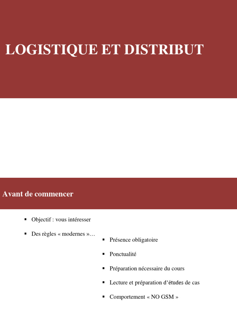Types de logistique et distribution | PDF | Logistique | Transport