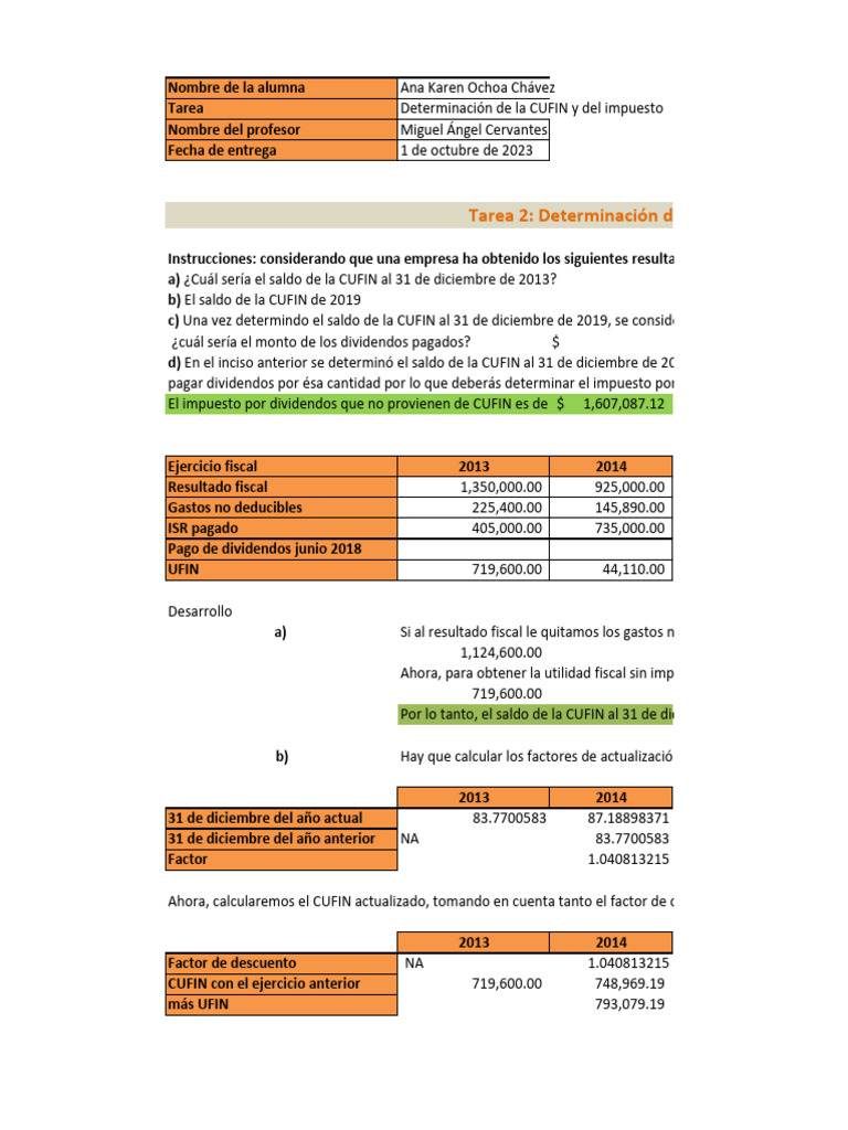 Tarea 2 | PDF | Dividendo | Impuesto sobre la renta