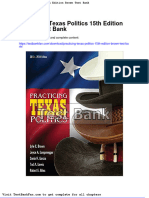 Full Download Practicing Texas Politics 15th Edition Brown Test Bank