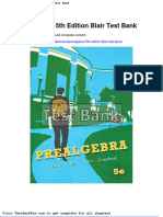 Full Download Prealgebra 5th Edition Blair Test Bank