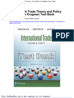 Full Download International Trade Theory and Policy 11th Edition Krugman Test Bank