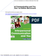 Full Download Interpersonal Communication and You An Introduction 1st Edition Mccornack Test Bank